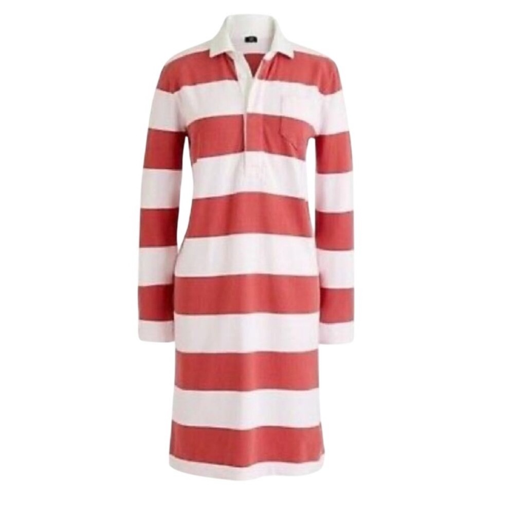 “J.CREW ALWAYS” Striped Rugby T Shirt Dress